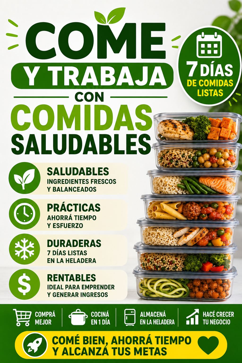Emprende con Comidas Saludables  + 3 bonos